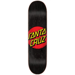 Santa Cruz Skate Classic Dot, Black, Size 8.25 x 31.83 + Free Grip