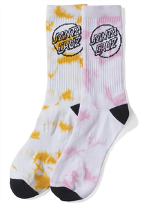 Santa Cruz MENS DYE DOT SOCK - 2 Pack, ASST