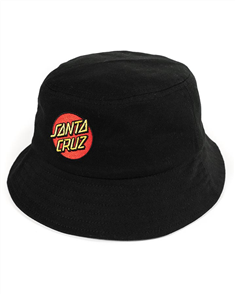 Santa Cruz DOT YOUTH BUCKET HAT, BLACK