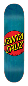 Santa Cruz Skate Classic Dot, Blue, Size 8.5 x 32.2 + Free Grip