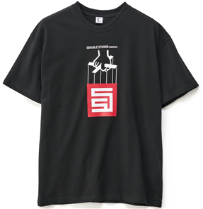 S-DOUBLE GODFATHER SS TEE, BLACK