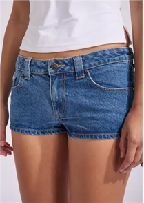 Rusty LEMMY LOW RISE MICRO MINI SHORT, MIDDY BLUE