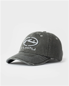 Rusty SPLIT SEAM DAD CAP, WASHED BLK