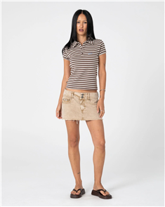 Rusty ROXXY COFFEE MICRO MINI SKIRT, BRN STAIN