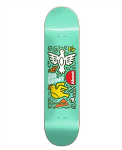 Almost Sky Brown Skateistan Doodle R7 Deck, Mint, Size 7.75 + Free Grip