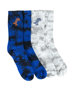 Santa Cruz MENS OGSC 2 PACK SOCK, COBALT TIE DYE