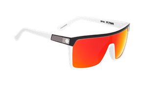 SPY SPY Flynn Sunglass, Black White - Happy Grey with Red Spectra