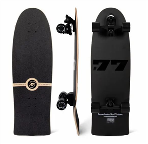 SmoothStar Pro Model Filipe Toledo #77 32.5” Thruster D Surf Skateboard, Black