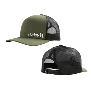 Hurley Corp Trucker Hat, Martini Olive