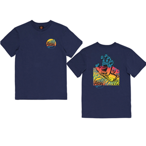 Santa Cruz SCREAMING HAND DIVIDE TEE,NAVY