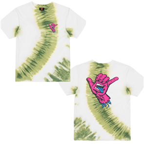 Santa Cruz SHAKA HAND TEE,GREEN TIE DYE