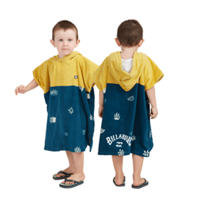 Billabong 100% COTTON ISLAND HOODED TOWEL KIDS 3-7, NAVY