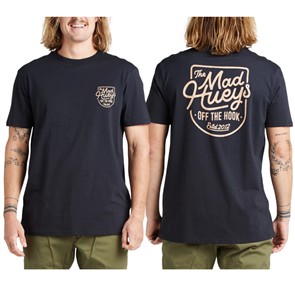 The Mad Hueys OFF THE HOOK SS TEE, BLACK