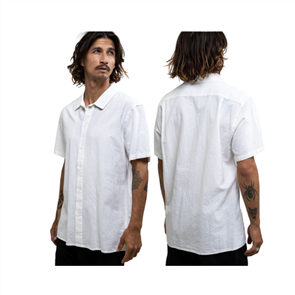 Rhythm CLASSIC LINEN SS SHIRT, VINTAGE WHITE