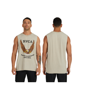 RVCA FLY HIGH MUSCLE Tee, MUSHROOM