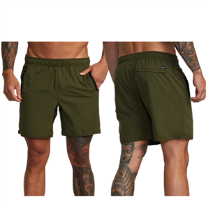 RVCA YOGGER IV SHORT 17 Short, OLIVE