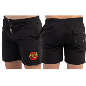 Santa Cruz CLASSIC DOT CRUZIER YOUTH BOARDSHORT, BLACK