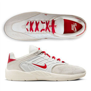 Nike SB VERTEBRAE Skate Shoe, SUMMIT WHITE/UNIVERSITY RED