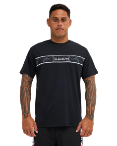 Quiksilver TAKARANGI PANEL TEE, BLACK