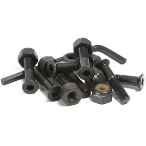 US 1 inch Bolts 8 Set, Black Allen Head