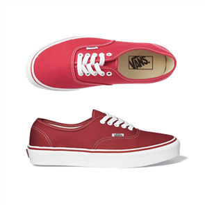 Vans Classics Plus Authentic Shoe, Red