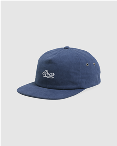 RVCA Bend Snapback Cap, Washed Blue