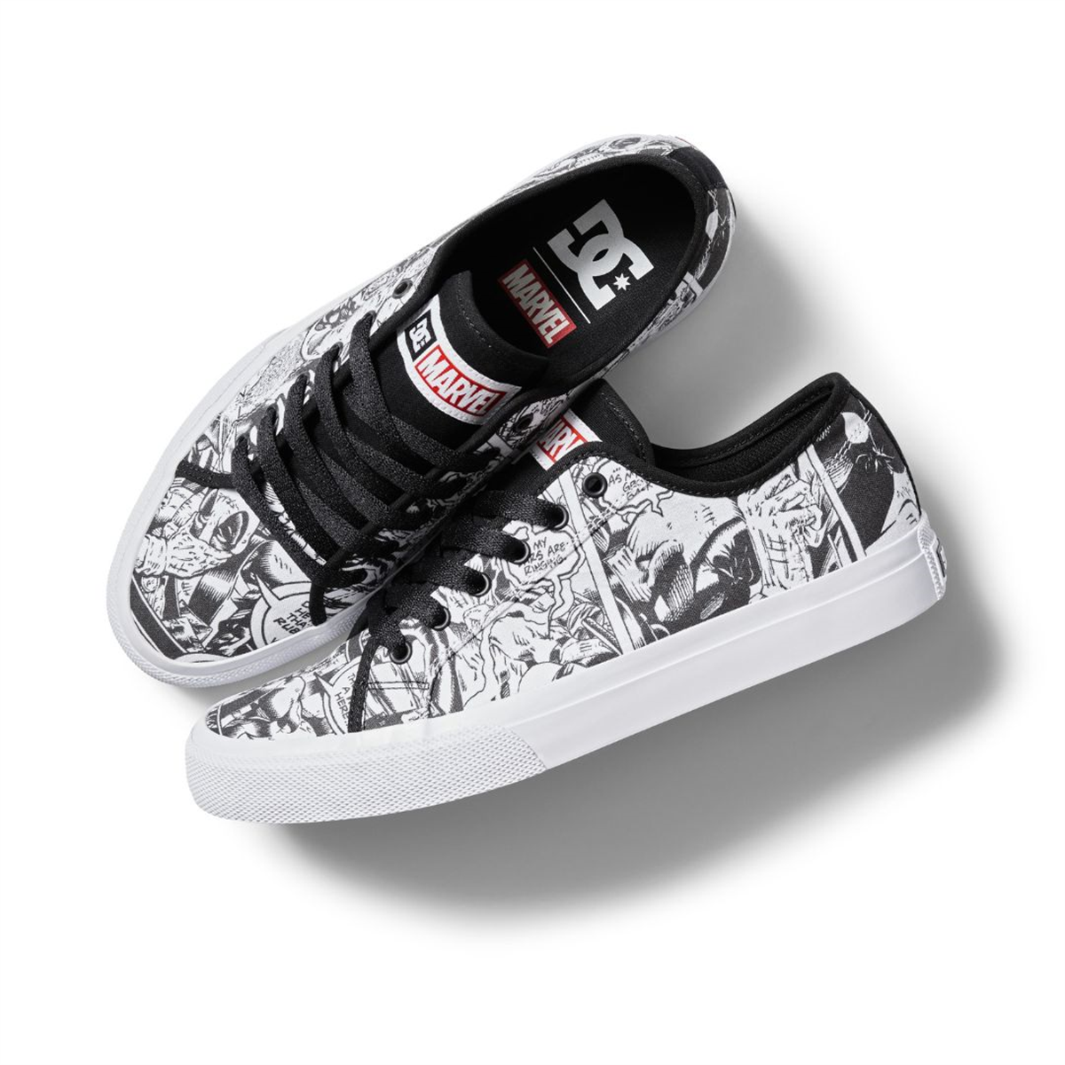 Dc X Marvel Dp Manual Shoe, Black/White/Red | Underground Skate