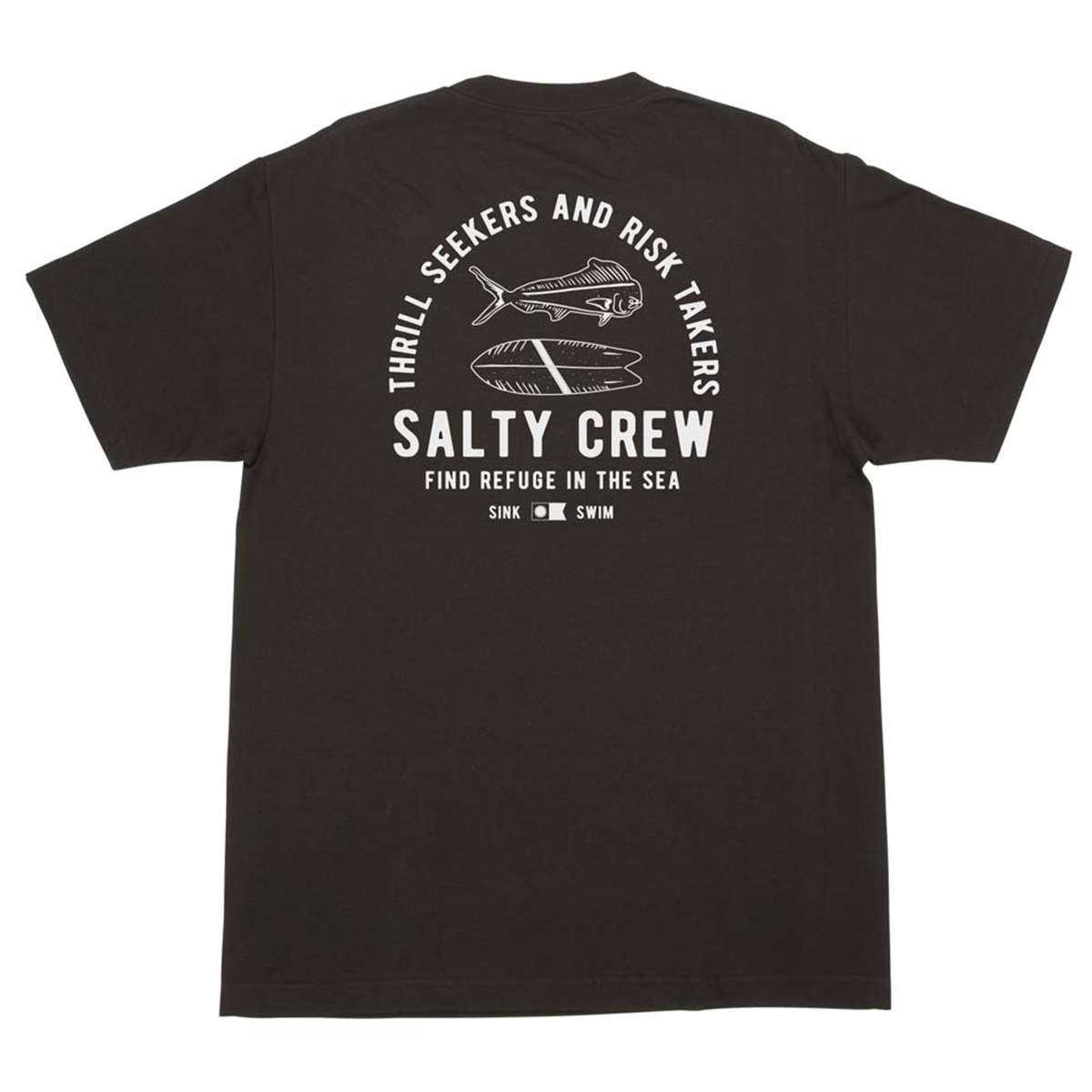 Salty Crew Lateral Line Standard S/S Tee, Black | Underground Skate