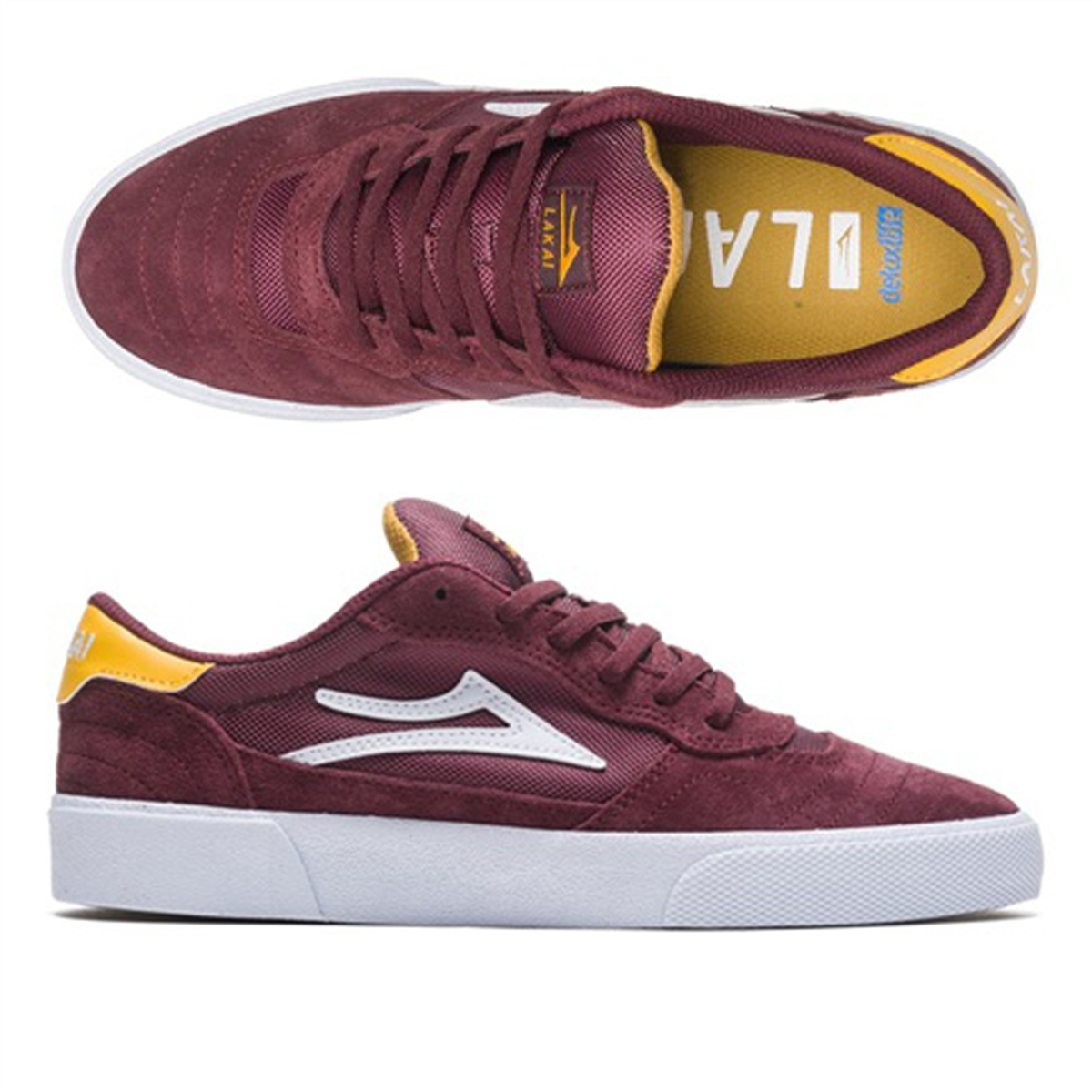 Lakai Cambridge Mens Shoes, Burgundy Suede Underground Skate