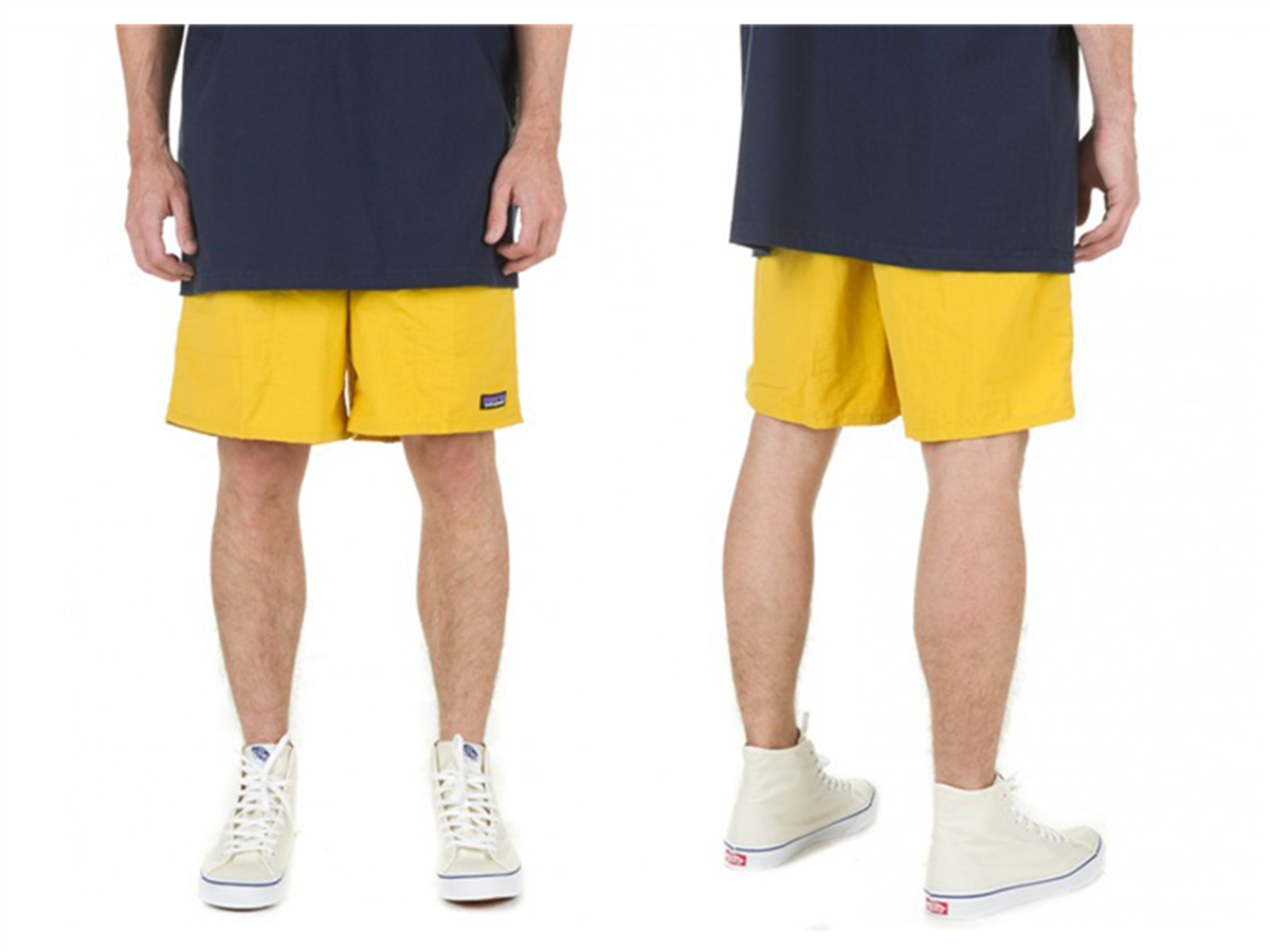 patagonia baggies 5 yellow