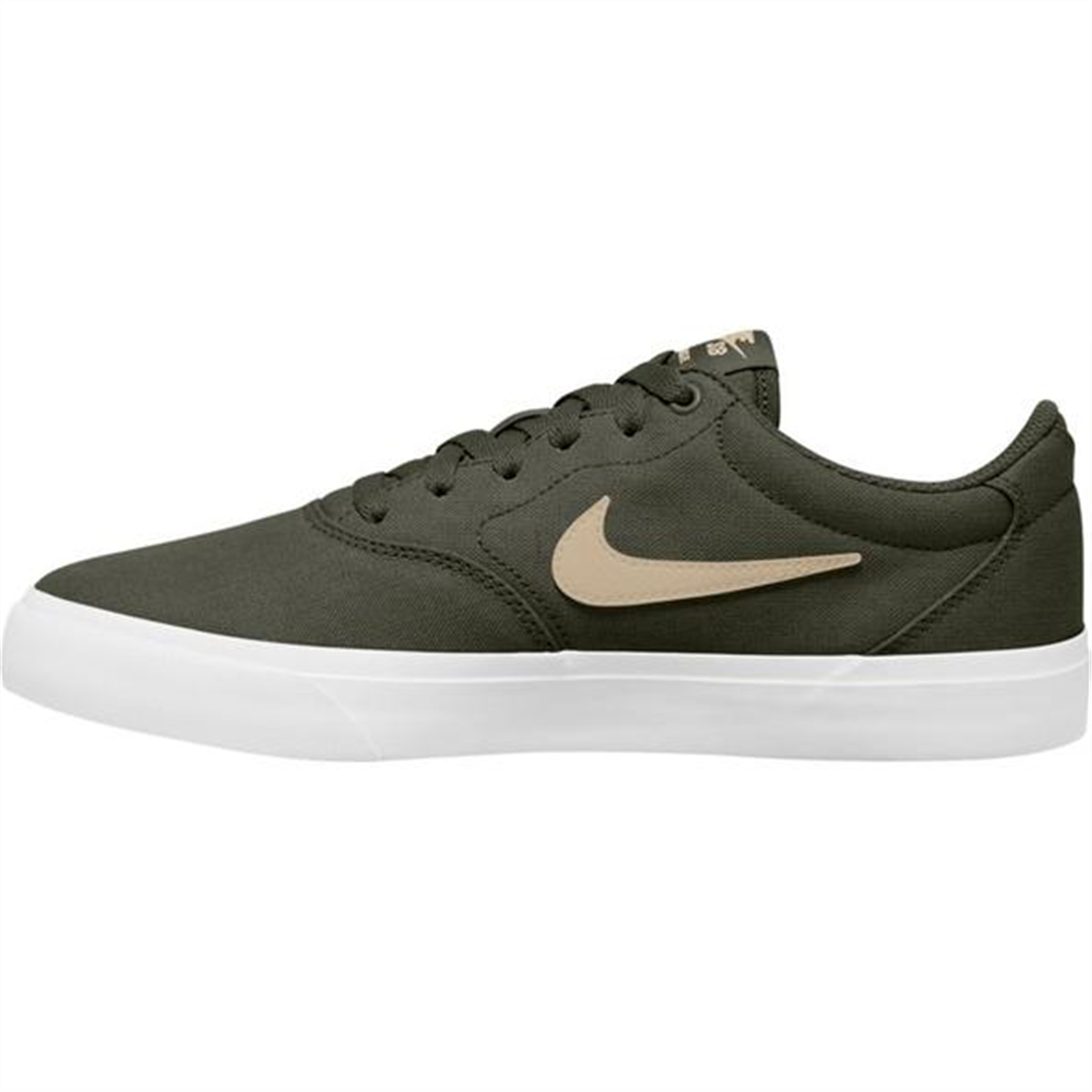 nike sb charge canvas trainers in khaki