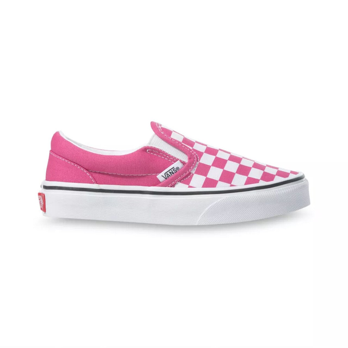 Vans Kids Slip-On Checkerboard, Fuchsia Purple/ White | Underground Skate