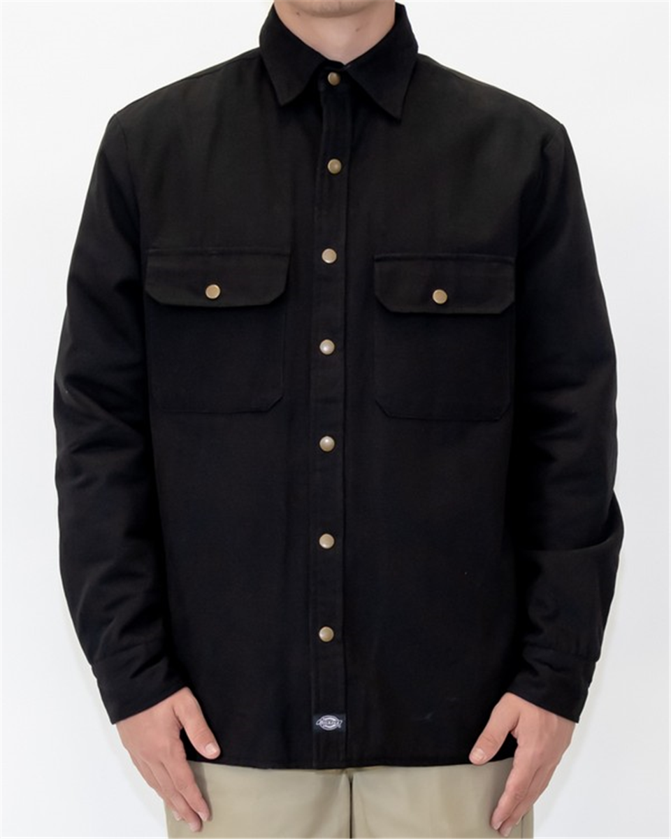 Dickies Bryce Quilted Lined Shirt Jacket, Black | Underground Skate