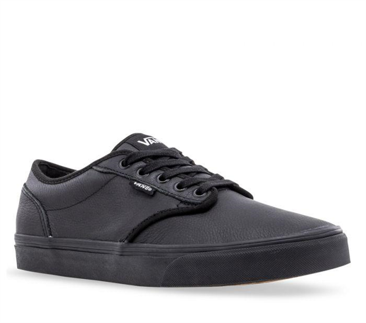 Vans Mens Atwood Black Leather Shoes Underground Skate