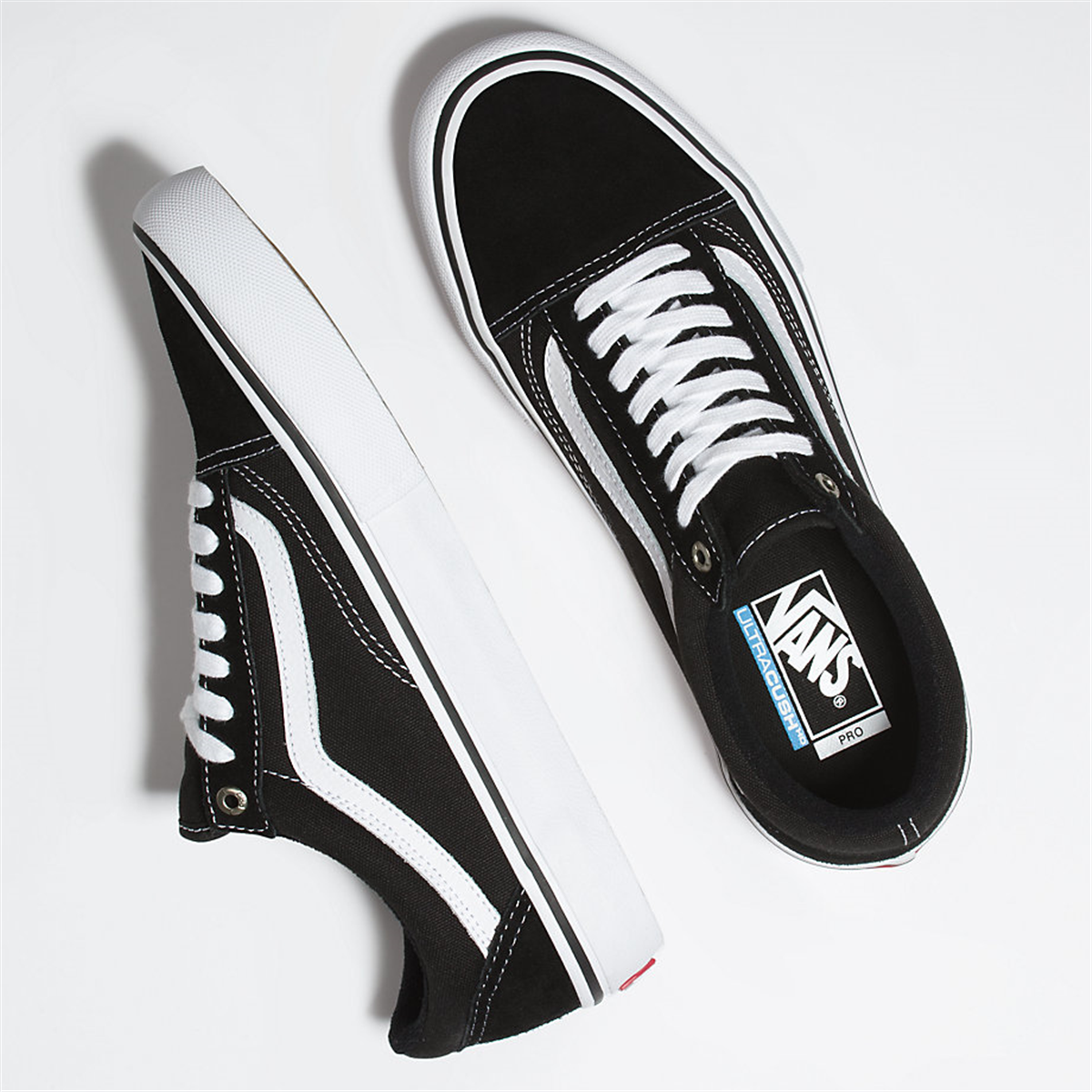Vans Old Skool Pro Shoes Black White Underground Skate
