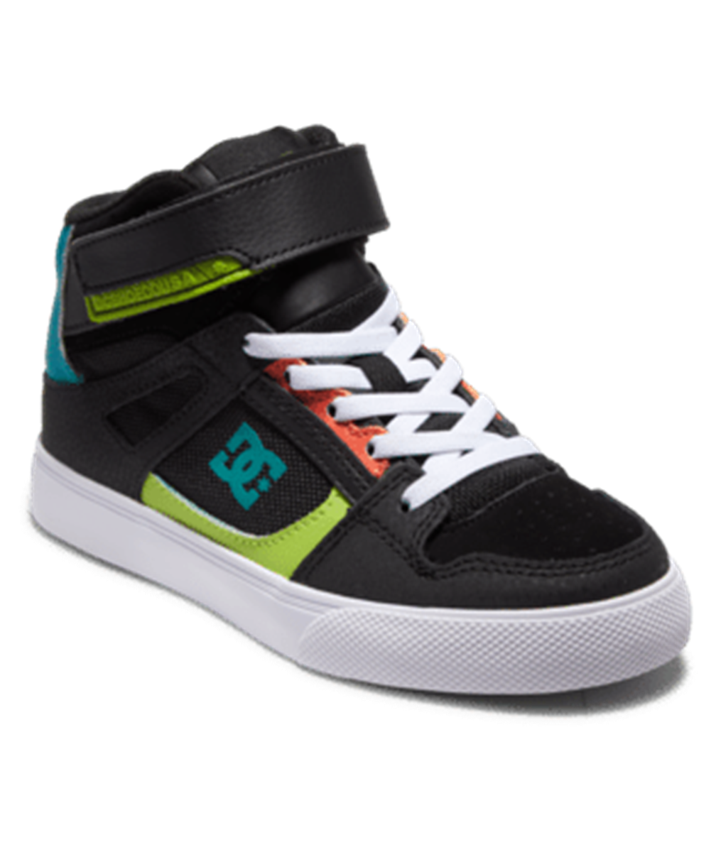 Dc Pure High-Top Ev Shoe, Black/Orange/Green | Underground Skate