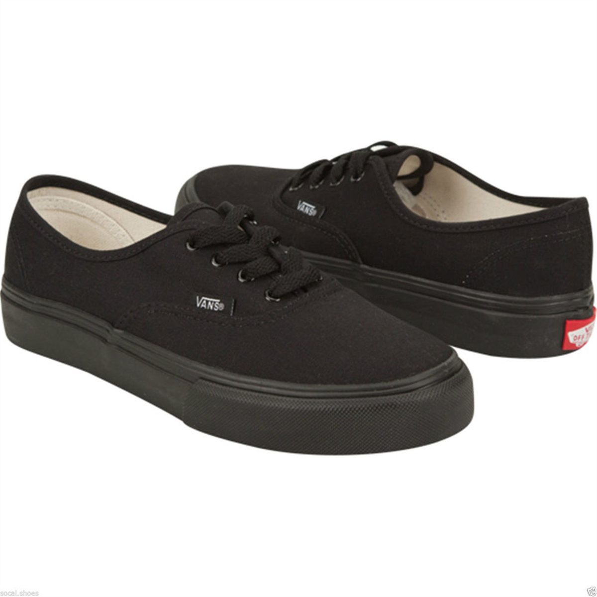 vans authentic black canvas