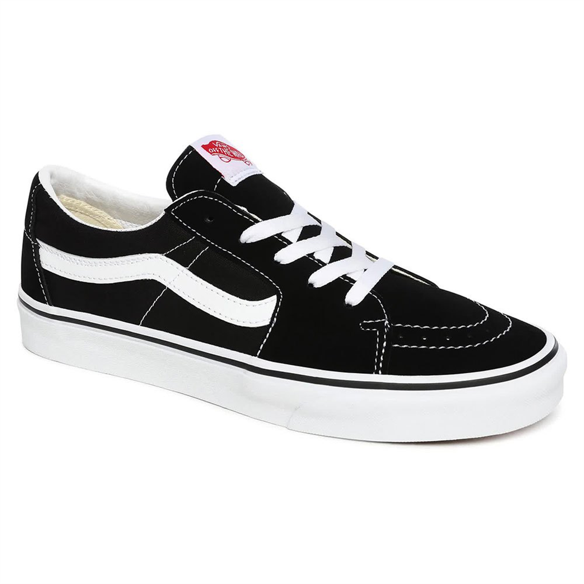 Vans Sk8-Low Shoes, Black/True White | Underground Skate